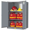 Justrite Flammable Cabinet, 90 gal., Gray 899003